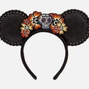 Disney Parks Pixar Coco Floral Skull Ear Headband for Adults New with Tag - Coco